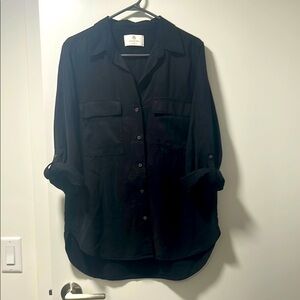 Babaton aritzia black utility shirt size s